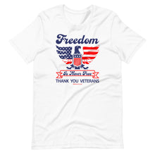 Load image into Gallery viewer, Freedom is Never Free/Thank You Veterans – Premium Short-Sleeve T-Shirt