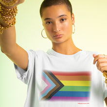 Load image into Gallery viewer, Progress Pride Flag – Premium Short-Sleeve T-Shirt