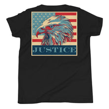 Load image into Gallery viewer, Liberty + Justice - Premium Youth Short-Sleeve T-Shirt (front and back print)