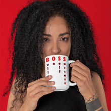 Load image into Gallery viewer, B.O.S.S (Built On Self Success) – White Glossy Ceramic Mug (Printed Both Sides)