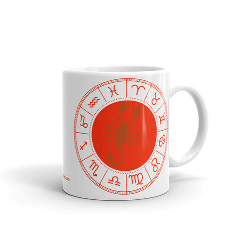 Scorpio Zodiac – White Glossy Ceramic Mug (Printed Both Sides)