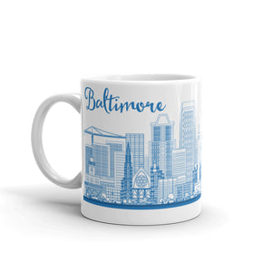 Baltimore, Maryland – White Glossy Ceramic Mug (Wrap Around Print)