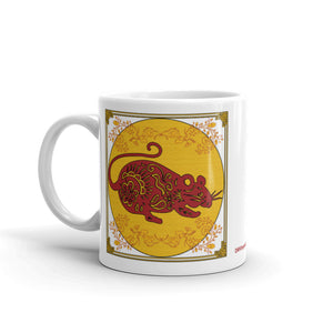 Year of the Rat – White Glossy Ceramic Mug (Printed Both Sides)