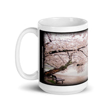 Load image into Gallery viewer, Cherry Blossoms in Washington, DC – White Glossy Ceramic Mug (Wrap Around Print)