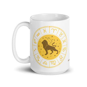 Leo Zodiac – Premium White Glossy Ceramic Mug (Printed Both Sides)