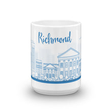 Load image into Gallery viewer, Richmond, Virginia – White Glossy Ceramic Mug (Wrap Around Print)